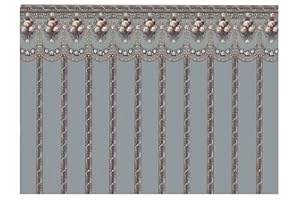 Melody Jane Casa de Muñecas Gótico Azul Hortensia Guirnalda Papel Pintado Miniatura Estampado 1:12 Escala