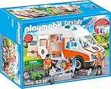 3 Figuren mit viel Zubehör Playmobil 70049 City Life Rettungswagen mit Licht und Sound, bunt