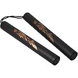 Abree Foam Nunchucks, Kids Training Nunchaku Lighrweight Martial Arts Padded Practice Portable Nunchucks Toy Black Perfect fo