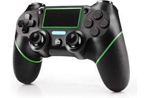 ETPARK Controller Wireless per PS4, Joystick PS4 Compatibile con PS4/Pro/Slim/PC, Gamepad con Doppia Vibrazione, Sensore Giroscopio a 6 Assi, Turbo, Touch Panel, Jack per Cuffie da 3,5mm