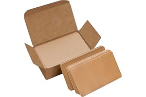Vanra - Petites fiches vierges en papier cartonné - Dimensions : 8,9 x 5,1 cm - Non lignées - Avec coins arrondis 300/Pack Kraft Brown