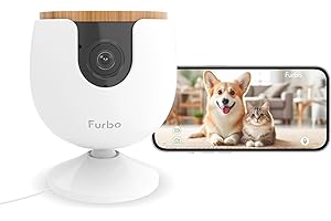 Furbo Caméra Mini pour Animaux de Compagnie : Petite caméra, Grande sécurité et tranquillité d'esprit | Full HD, Vision Nocturne en Couleur, Audio bidirectionnel, alertes d'aboiement ou de miaulement
