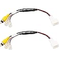 VGOL 2Pcs 4Pin Car Reverse Camera Retention Wiring Harness Connector Rear Reversing Camera Adaptor Compatible with Toyota, 23cm