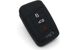 Schlüssel Hülle VD für 3 Tasten Auto Schlüssel Silikon Cover von Finest-Folia (Schwarz)