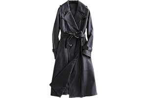 ROTAKUMA Trench-coat En Cuir For Femmes À Manches Longues À Manches Longues Printemps De Style Britannique