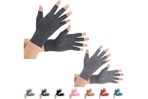 Brace Master 2 paires de gants pour l'arthrite, Paire de gants de compression en charge et de chaleur pour les mains