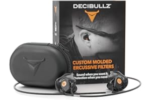 Decibullz – Custom Moulded Percussive Earplug Filters for Shooting and Military Use (Black)
