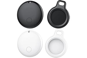 AJBLG Pack de 2 etiquetas de aire inteligentes con Google Mi dispositivo, localizador de llaves compatible con bolsas, equipaje (1 blanco y 1 negro)