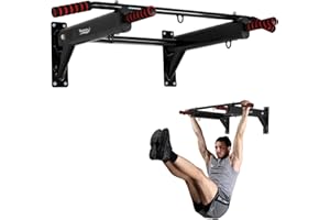 Novonova Multifunktionale Klimmzugstange zur Wandmontage, Klimmzugstange Wall Bar, Hochwertiges Stahlrohr, 250 kg Belastung, Klimmzugstange Pull Up Bar mit rutschfestem Schaumstoffgriff