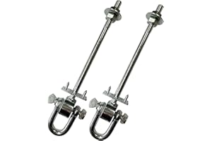 LOGGYLAND Lot de 2 crochets de balançoire avec filetage M12, longueur du boulon : 220 mm, crochet de balançoire de sécurité, avec manille