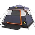 Toogh Camping Tent with Instant Setup, 4 Person Weatherproof Tent Easy Quick Set Up in 60 Seconds with Rainfly Backpack Tent for Family Camping & Hiking, Upgraded Ventilation， Center Height 66-inch