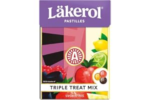 8 x 75 g Läkerol Triple Treat Mix sockerfria pastiller