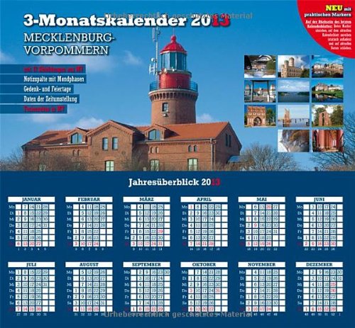 3-Monatskalender Mecklenburg-Vorpommern 2013