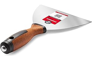 COMENSAL Couteau À Enduire - Spatule de Plâtrier Couteau à Enduire - Anticorrosion - Acier Inoxydable avec Embout - Made in EU - 150 mm