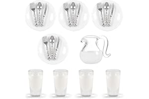 UIEAMSIO 1:12 casa de muñecas Accesorios, 21 Piezas casa de muñecas Accesorios de Cocina vajilla, decoración de la casa de muñecas Cocina en Miniatura simulación de Muebles Modelo