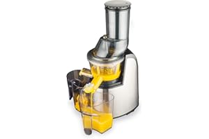 MACOM Estrattore di Succo a Freddo / Slow Juicer a Lenta Rotazione, Bocca Larga 75 mm per Frutta e Verdura, Facile da Pulire, Motore Silenzioso 150W, Just Kitchen 859 Perfect Juice