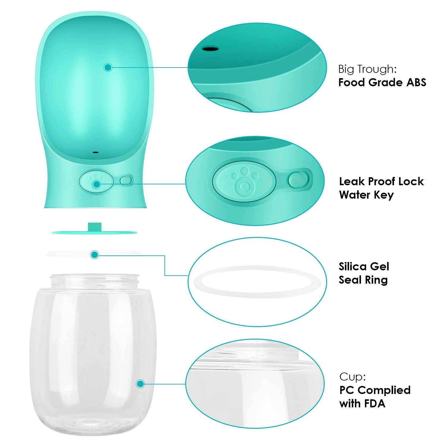Gourde-Pour-ChienCJMJ-Portable-Voyage-Bouteille-Chien-et-Chat-Pet-Travel-Water-Drink-Bouteille