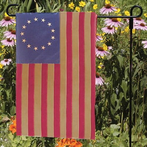 Betsy Ross 1776 Indoor Outdoor Sewn Cotton Historical Flag Garden Banner Pole Sleeve 12" X 18"