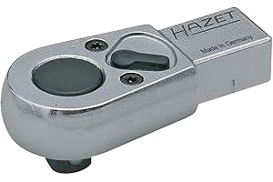 Hazet 6404-1 Testa ad Innesto con Cricchetto Reversibile, Argento, Attacco Quadro, Massiccio, 12.5 mm 1/2 di Pollice