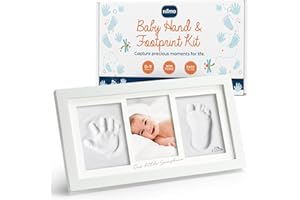 Niimo® Kit Impronta Mani e Piedi Neonati - Cornice Impronte Neonato Senza Inchiostro, Un Ricordo Personalizzato del Neonato con Stampe in Argilla e Slot Foto, Cornice Impronta Mani e Piedi Neonati
