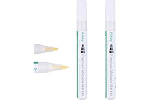 ALKEY 2 pz Premium Intersuola Marker, Sbiancante scarpe suole per la personalizzazione vernice su pelle, camoscio, tessuto e schiuma morbida, bianco