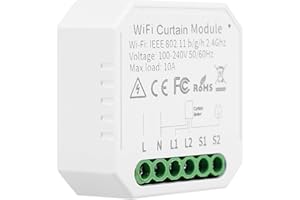 DewinLVD Interrupteur Connecté Volet Roulant, WIFI Module Volet Roulant Connecté APP Contrôle pour Rideaux Stores Kompatibel mit Alexa Google Home Smart Life