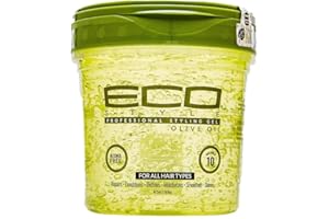 Gel coiffant à l'huile d'olive Ecostyle, tenue toute la journée, sans alcool & paraben, sans sulfate & desquamation, anti-démangeaisons, 473 ml