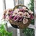 Produktbild XMJR Wall decoration idyllische Wand Stroh Blumenkorb Blumentöpfe Wände mit Blumen geschmückt sind, Blume getrocknete Blumen geflochtenen Korb, Violett Blumen + Gemälde Inulin.