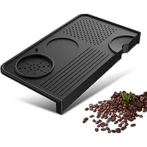 Tapis De Tassement Pour Café Expresso - Silicone Alimentaire - 26,5 X 14 Cm - Résistant Chaleur - Facile à Nettoyer