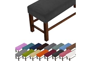 GeRRiT Luxuriöser großer Bankbezug, rechteckig, kratzfest, Sitzkissenbezug zum Schutz des Stuhls, staubdichter Schonbezug für Schlafzimmer, Wohnzimmer, Küche (Schwarz, Größe S: 90–120 cm, B: 35–50 cm,