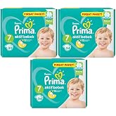 Prima Bebek Bezi Aktif Bebek Aylık Paket Fırsat Paketi 7 Beden Xxlarge 102 Adet