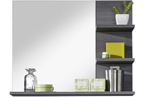 ‎TRENDTEAM SMART LIVING trendteam smart living - Wandspiegel Spiegel - Badezimmer - Miami - Aufbaumaß (BxHxT) 72 x 57 x 20 cm - Farbe Grau - 125940121