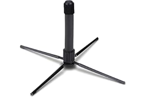 DILWE Stojak na flet, przenośny metalowy składany stojak na flet obój klarnet 4 nóżki stojak akcesoria