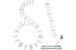 CATOR 88 touches Étiquettes amovibles de notes de clavier de piano pour débutants, autocollant clavier, étiquette de lettre de notes de piano en silicone, réutilisable, pas besoin