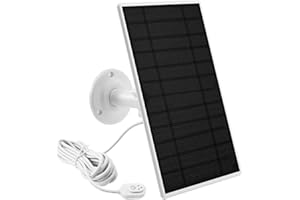 JAYRUIT Panneau solaire 5W pour Arlo Pro 5S 2K 4 3 Projecteur Ultra 2 (4K) et Go 2 Caméras, fonctionne de -20 ℃ à 60 ℃