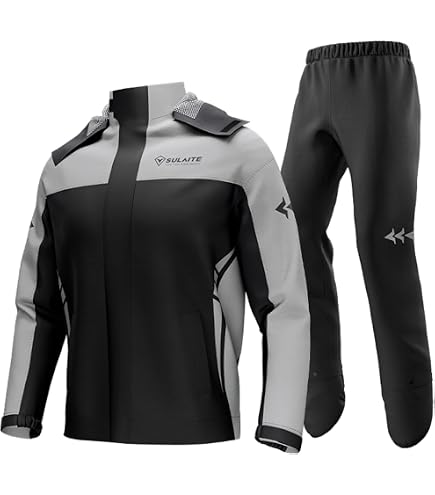 A-Pro Waterdichte regenjas en broek pak combi hoogte zichtbaarheid fluo XL