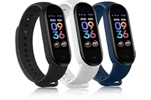 Meliya For Amazfit Band 5 /Mi Band 5 /Mi Band 6 Watch Strap,Silicone Replacement Strap For Mi Band 5 6 Smart Watch