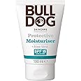 BULLDOG SKINCARE Protective Moisturiser SPF 15 100ml, Enriched with Aloe Vera, Suitable For All Skin Types