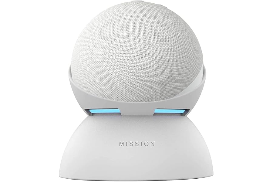 Echo Dot (5. Generation), Weiß + Batteriesockel, Weiß