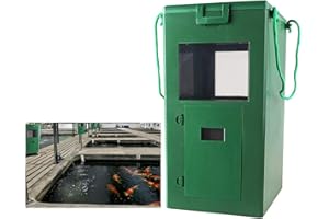 AFGSsm 3L Pond Fish Feeder, Mangiatoia automatica laghetto, Distributore cibo per pesci per vacanze e clima caldo o freddo