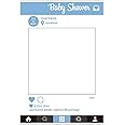 Trimming Shop Social Insta Funny Selfie Paper Frame Photo Booth for Baby Shower, Gender Reveal Party Photography and Event Decorations (Blue, 1 Piece)
