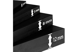 ETM Rotolo Gomma SBR - Lastra Gomma Liscia, Antiabrasiva | Rivestimento Gomma Pavimenti per Edilizia e Industria in Vari Spessori, al Metro - 1 mm - 120x100 cm