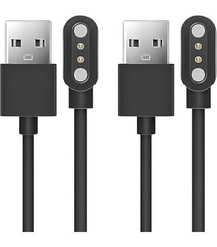 Chargeur Magnétique Montre Connectée 2 Pin 4mm - 60cm USB (Compatible YAMAY, Xiaomi, Ticwatch)