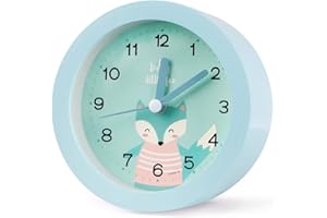SOCICO Réveil Enfants analogique, Réveil avec Fonction Snooze Facile à Utiliser Gèrent Le Temps Cadeau comme Horloge Table de Chevet Chambre à Coucher(Bleu)