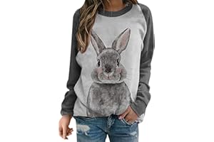 OMZIN Chemises à Col Rond pour Femmes Hauts Pullovers T-Shirts à col Rond Manches Longues Sweat Shirts Légers pour Femmes
