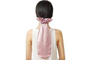 ‎LILYSILK LILYSILK 100 % Seidenhaube zum Schlafen und für den täglichen Gebrauch, 2-in-1 Seiden-Haargummis mit Seidengummis für langes und lockiges Haar, elastisch, verstellbar, für Damen, Mädchen, Rosy Pink