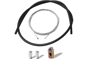 cyclingcolors câble d'accélérateur moto performance avec gaine serre-câble embouts compatible avec carburateur dellorto cyclomoteur scooter mobylette 50cc, noir