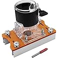 Cryfokt 2 in 1 Slot Trim Milling Router Base, Compact Fixed Base Trim Wood Router Tools with Dust Hood Carrying Bags, Cutter Bakelite Roller Locator Joiner Tool for Woodworking