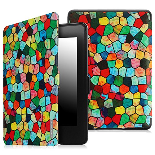 Fintie Kindle Paperwhite Hülle - Die dünnste und leichteste Smartshell Case Schutzhülle Tasche mit auto Sleep / Wake für den neuen Kindle Paperwhite 2016 (mit 300 ppi-Display, 6 Zoll, und integrierter Beleuchtung) und alle Modelle von 2012, 2013, 2014, 2015, Mosaic