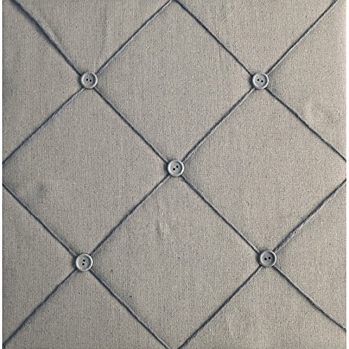 Clayre&Eef Memo Board 40 x 40 cm Holz & Leinen Pinwand Wandtafel